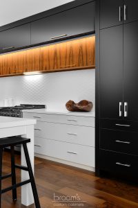 twelve mile black white and wood custom kitchen 04
