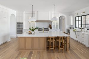 wood and white kitchen