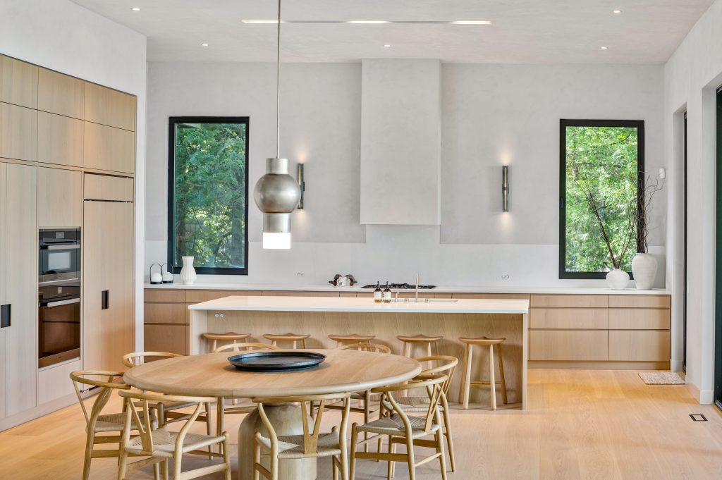 white oak natural stain contemporary kitchen