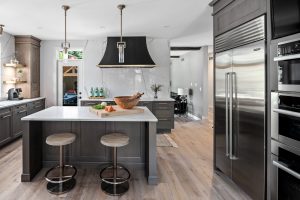 custom cabinets walnut kitchen