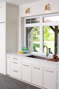 classic grey painted custom cabinets