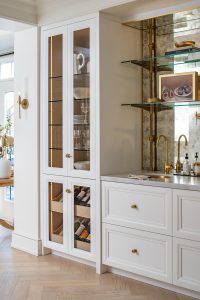 custom bar white cabinets kitchen