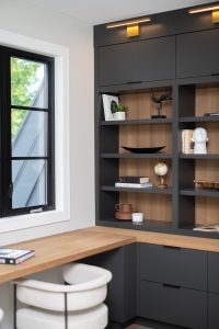 custom office cabinets open shelves