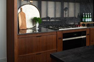 wood kitchen cabinets built in stove