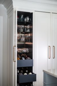 wine storage inside kitchen