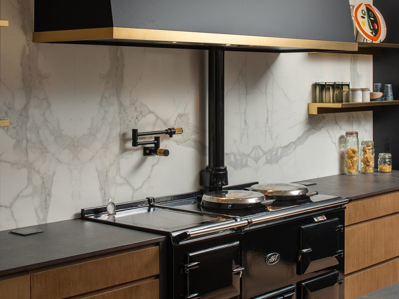 AGA range in contemporary kitchen