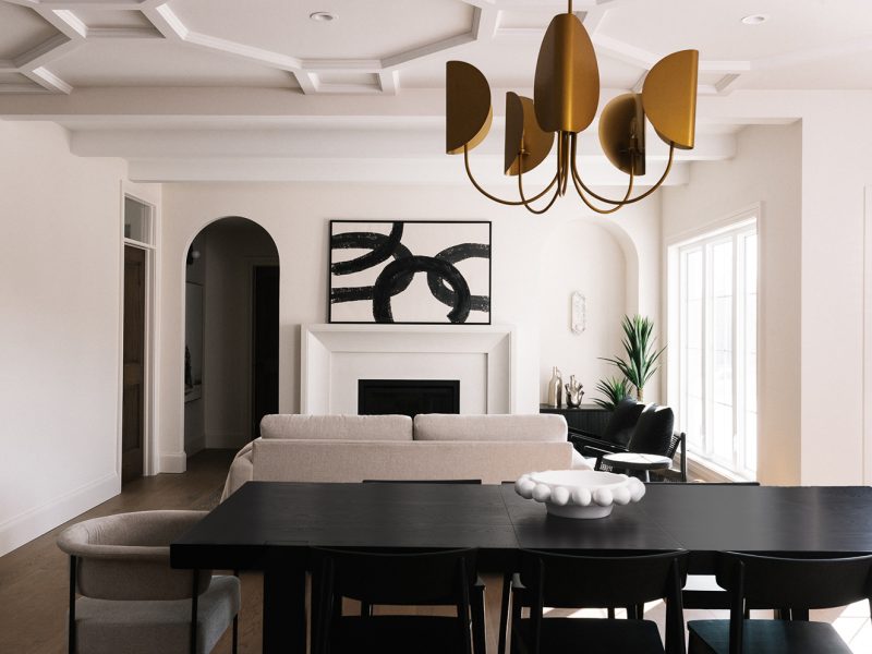 Symmetrical archways inside living room