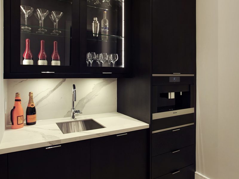 Black modern servery cabinets
