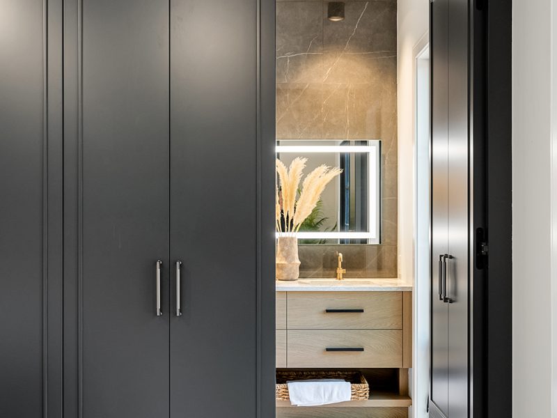 Primary ensuite behind hidden door