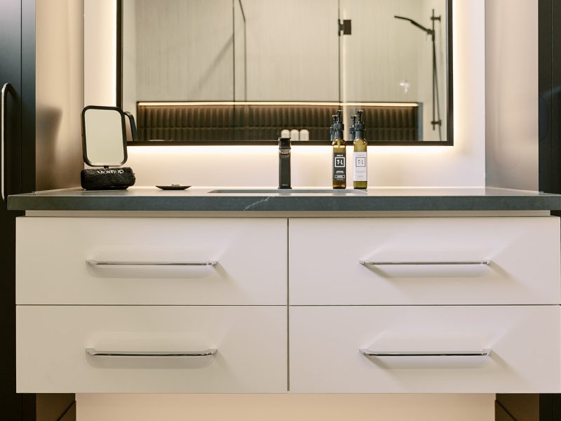 Custom floating vanity