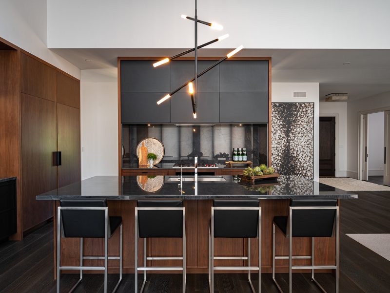 Dark kitchen cabinets