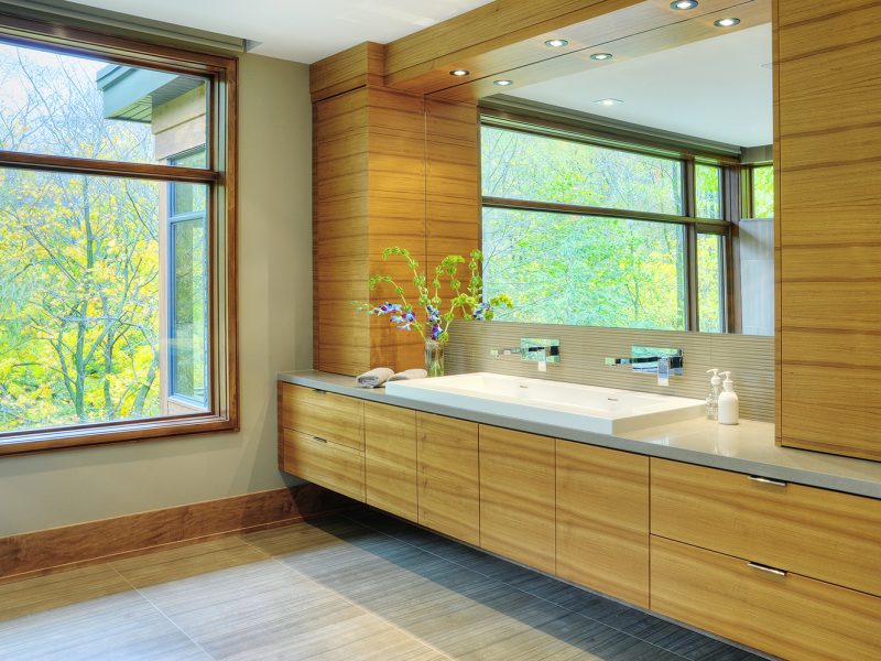 Dual sink modern vanity