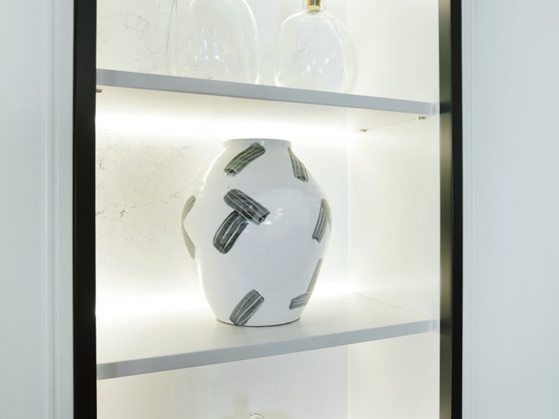 Glass cabinet detail