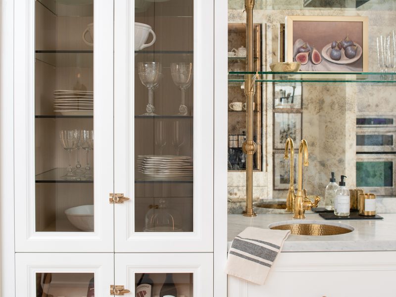 Glass display shelves