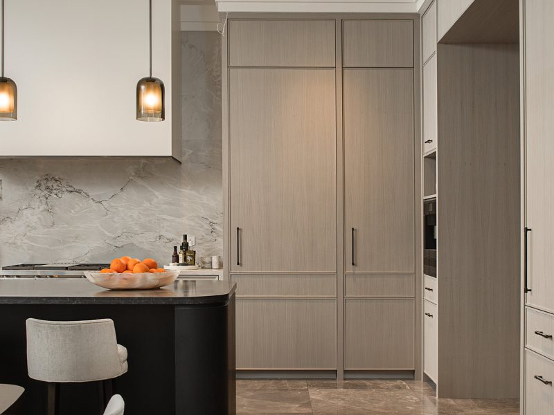 Hidden fridge inside kitchen