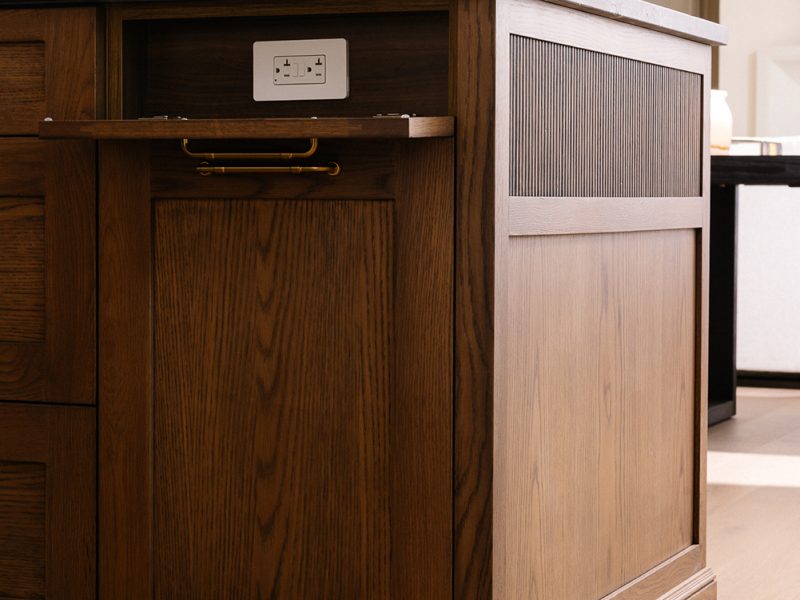 Hidden outlet inside of kitchen island