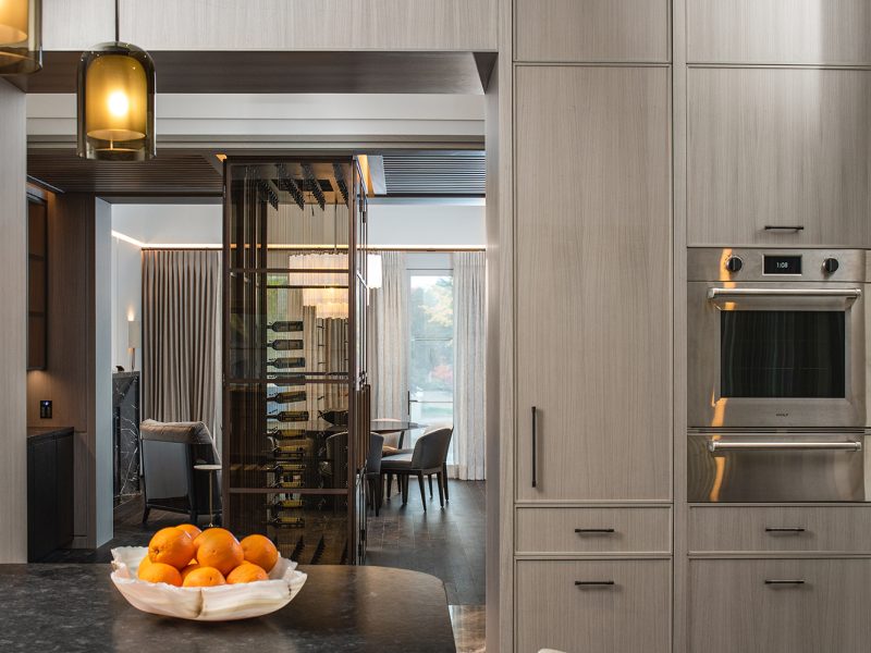 Kitchen leading into dining room
