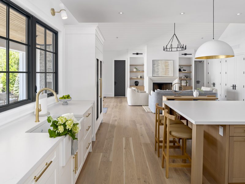 Kitchen open concept into living room