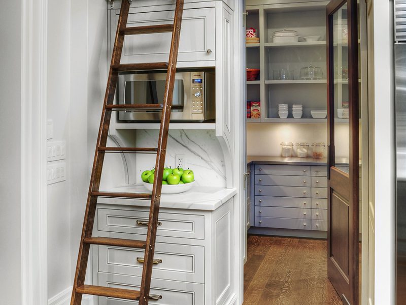 Ladder inside kitchen