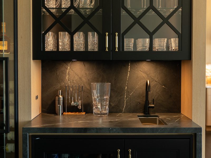 Leathered granite countertop