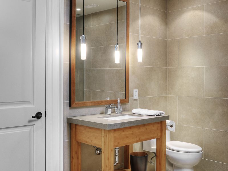 Light wood simple vanity