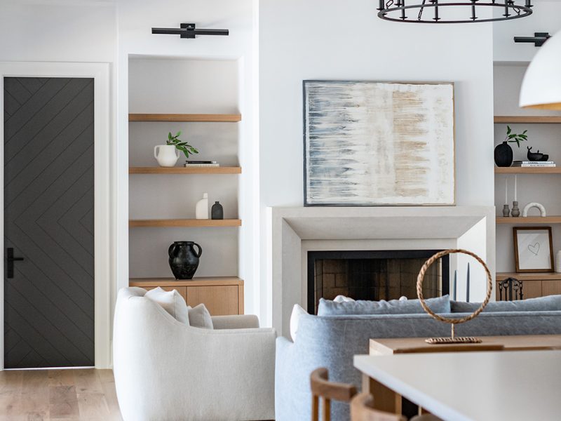 Living room near kitchen