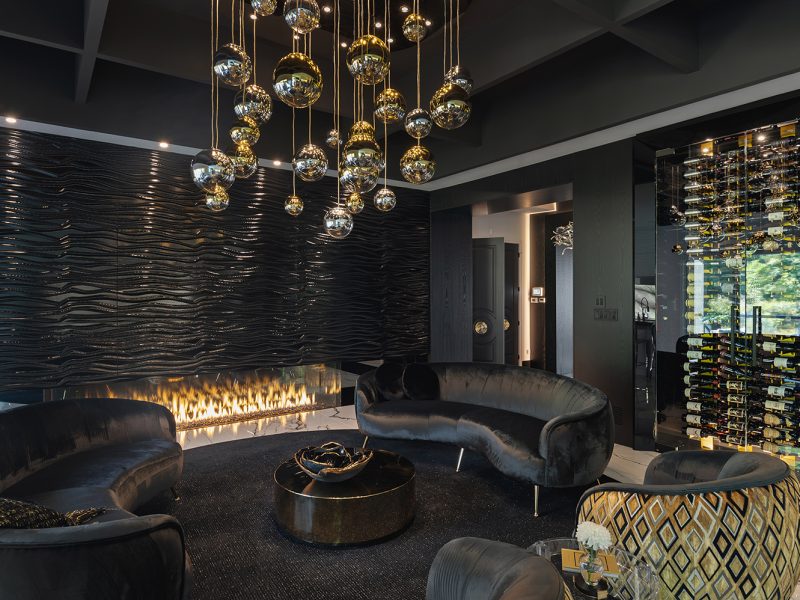 Wine storage in living room