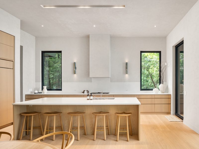Modern light wood kitchen cabinets Oakville Ontario