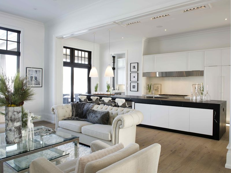 Monochrome modern kitchen cabinets London Ontario