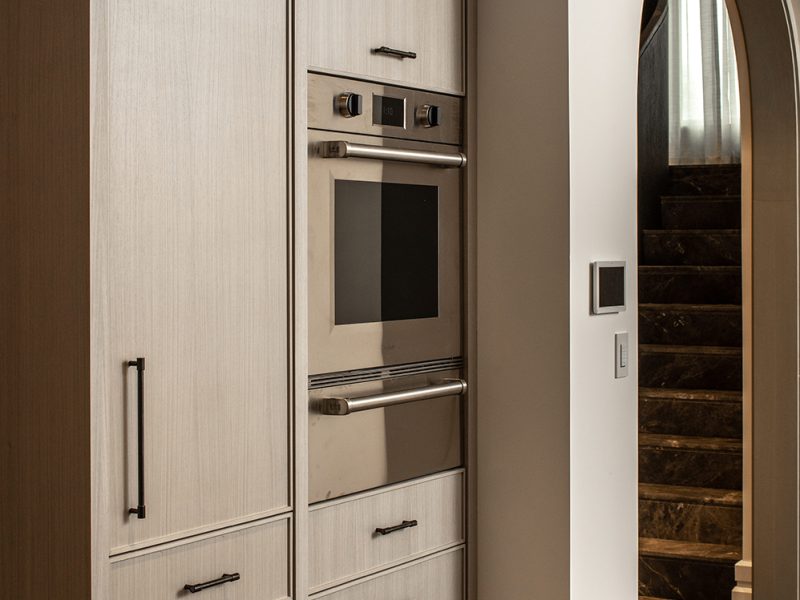 Wall ovens in kitchen