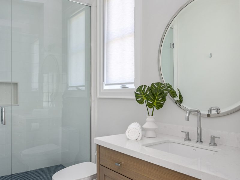 Simple wood vanity