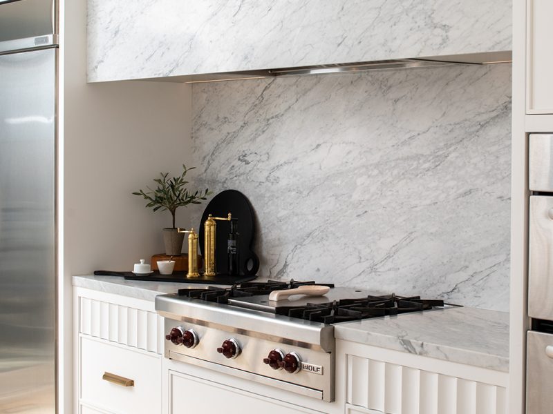 Stone range hood