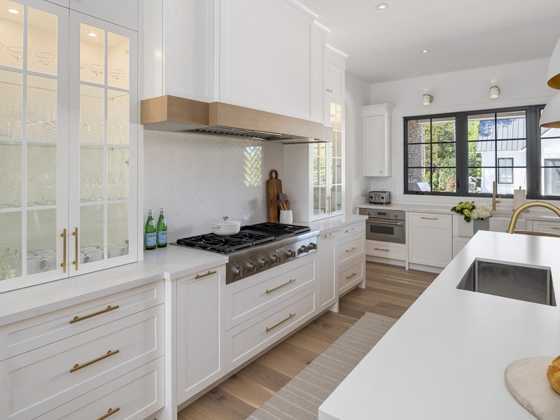 Thermador cooktop in white kitchen