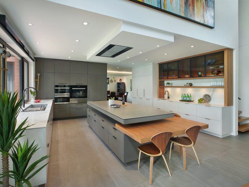 Three tone kitchen cabinets