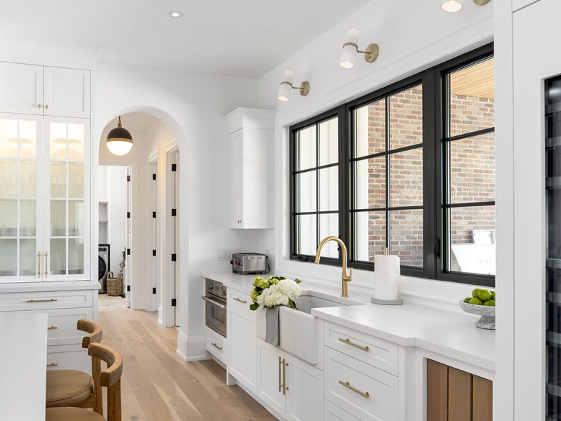 Tray storage inside kitchen cabinets