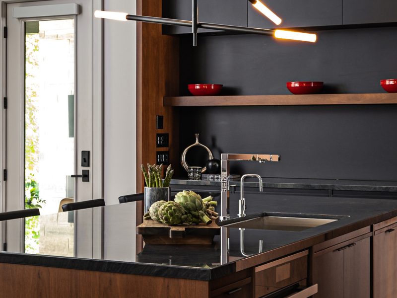 Walnut kitchen island