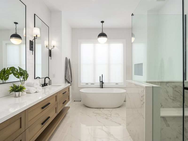 White oak vanity