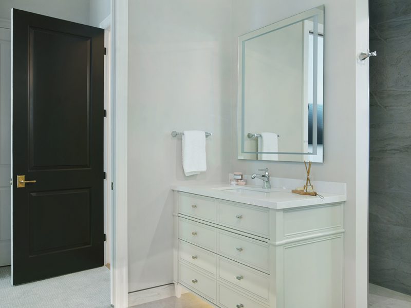 White bathroom vanity