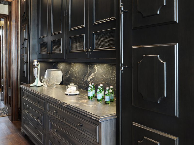 Decorative wire cabinet detail