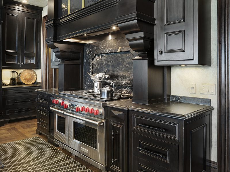 Wolf range inside traditional kitchen